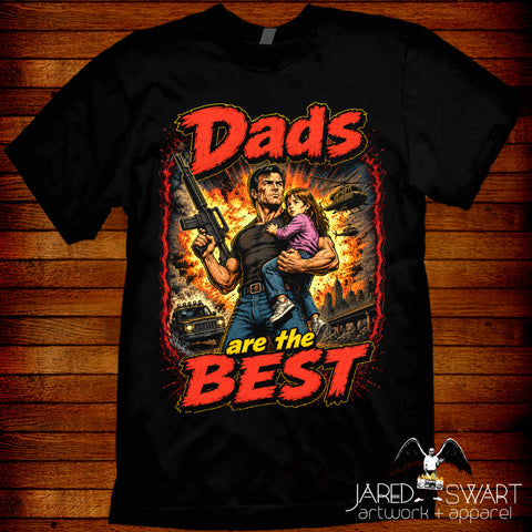 Father's Day t-shirt Dad's are the Best Action Hero Dad t-shirt