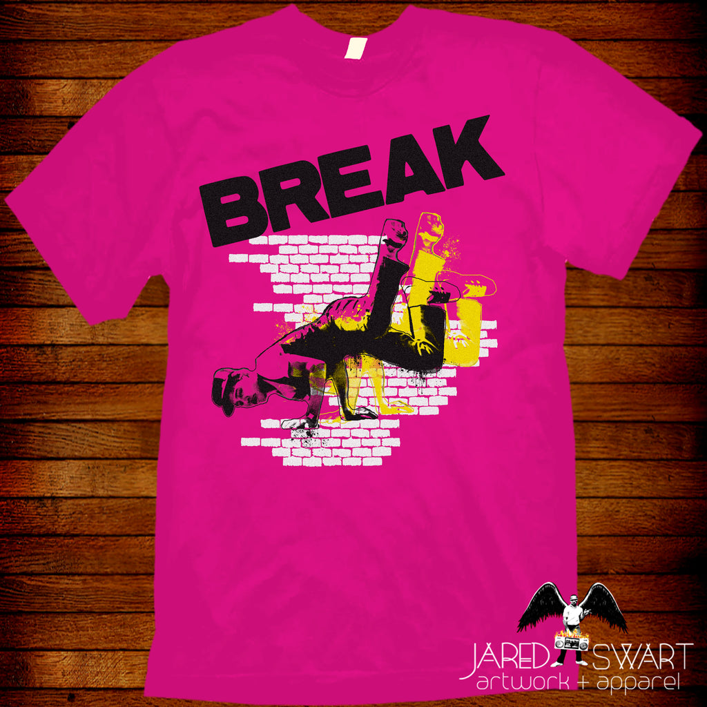 breakdancing t-shirt tee break jared swart 80s retro