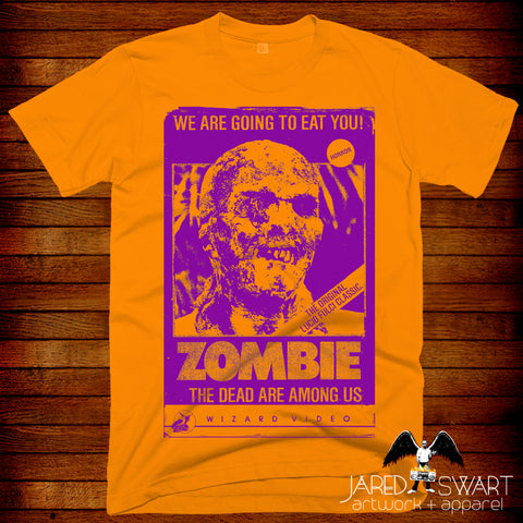Zombie wizard vhs big box T-shirt Horror Candy series JaredSwart.com Zombie wizard vhs big box T-shirt Horror Candy series JaredSwart.com