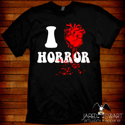 Horror movie t-shirt I Heart Horror