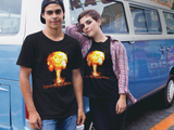 Mushroom Cloud Happy Face T-Shirt inspired by the 1975 movie A Boy and His Dog