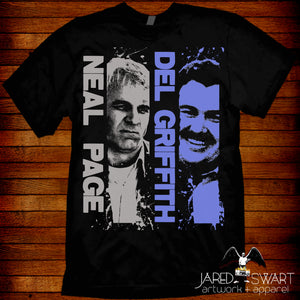 Planes,Trains,& Automobiles. Neal & Del T-shirt.  "The John Hughes classic starring John Candy & Steve Martin is as much a part of my holiday as turkey, pumpkin pie, and family."