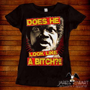 Pulp Fiction Does He Look Like a Bitch Jules Samuel L Jackson t-shirt
