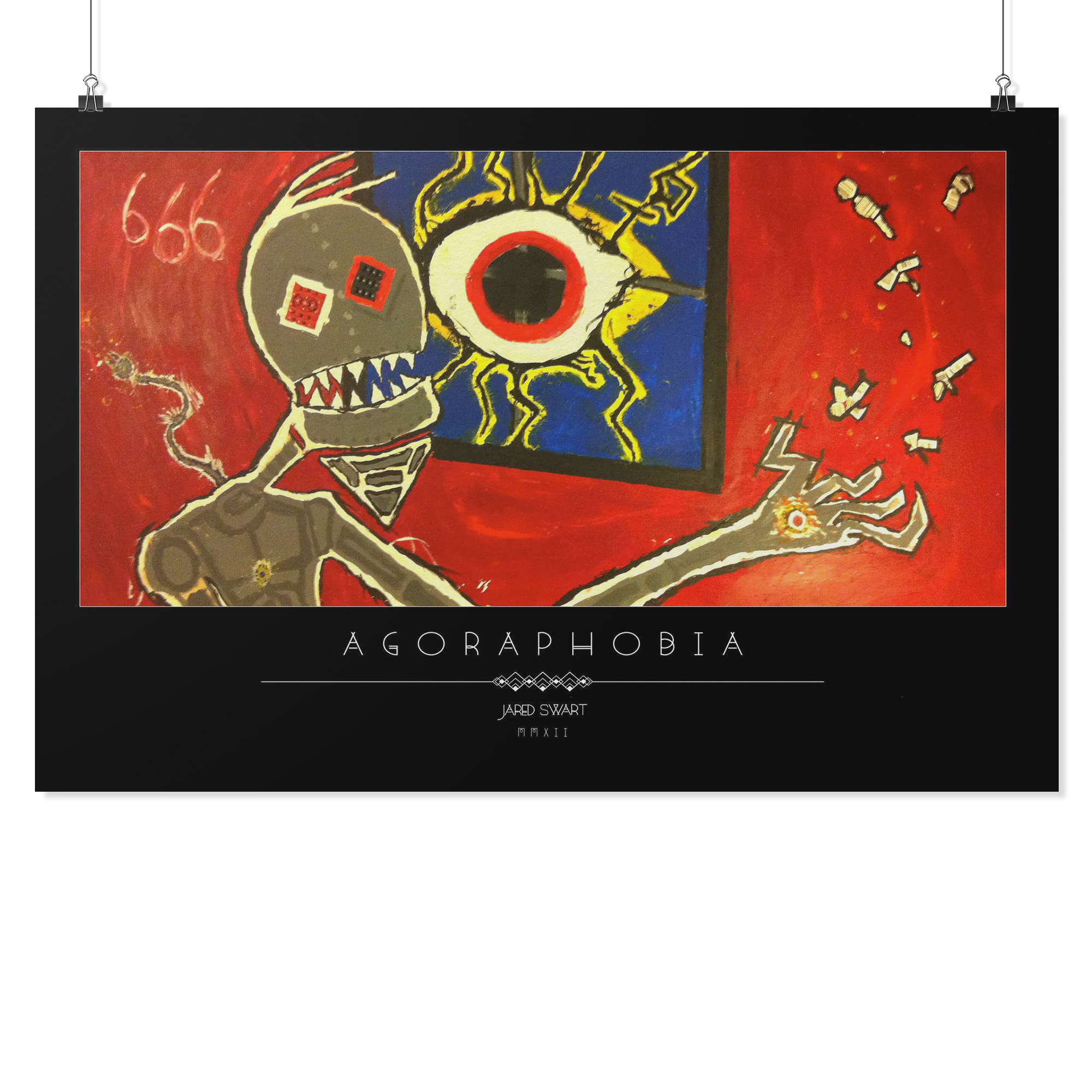 2013 "Agoraphobia" poster art print of original acrylic painting.