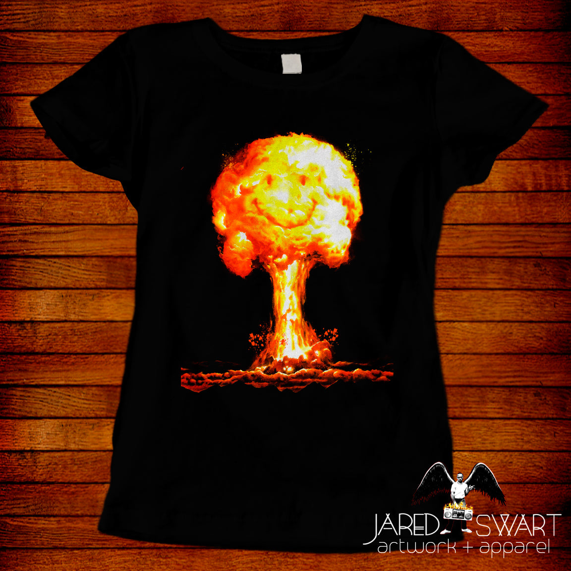 Mushroom Cloud Happy Face T-Shirt inspired by the 1975 movie A Boy and His Dog