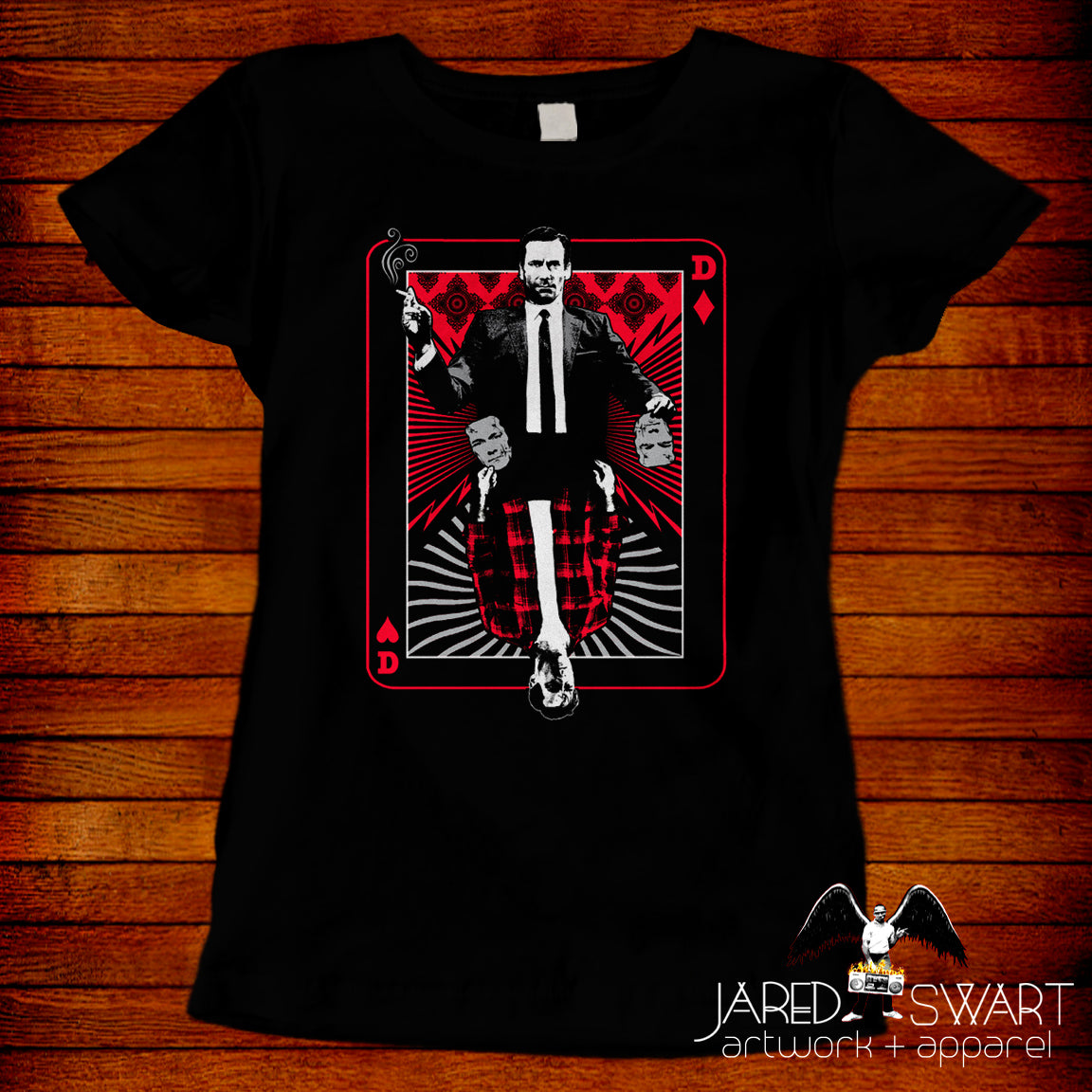 Don Draper Mad Men T-shirt Don Draper vs Dick Whitman artwork by Jared Swart