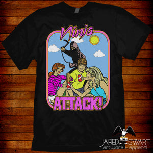 Ninja Attack #2 T-shirt retro 70s/80s funny