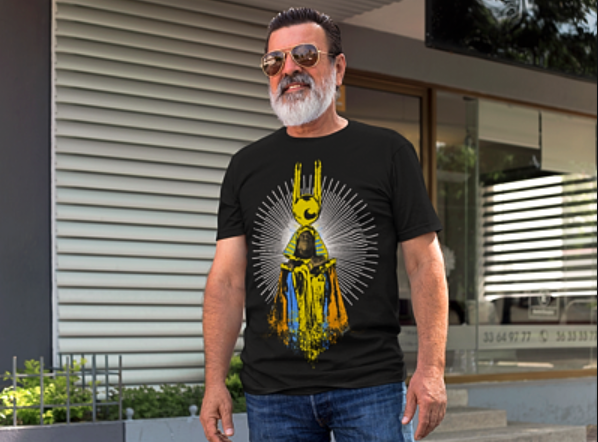 Sun Ra T-shirt original artwork by Jared Swart