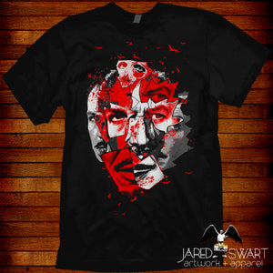 Abstract Pop-Art Portrait inspired by Vincent Price tee shirt