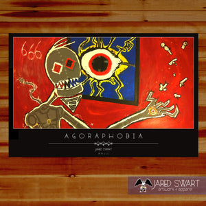 2013 "Agoraphobia" poster art print of original acrylic painting.
