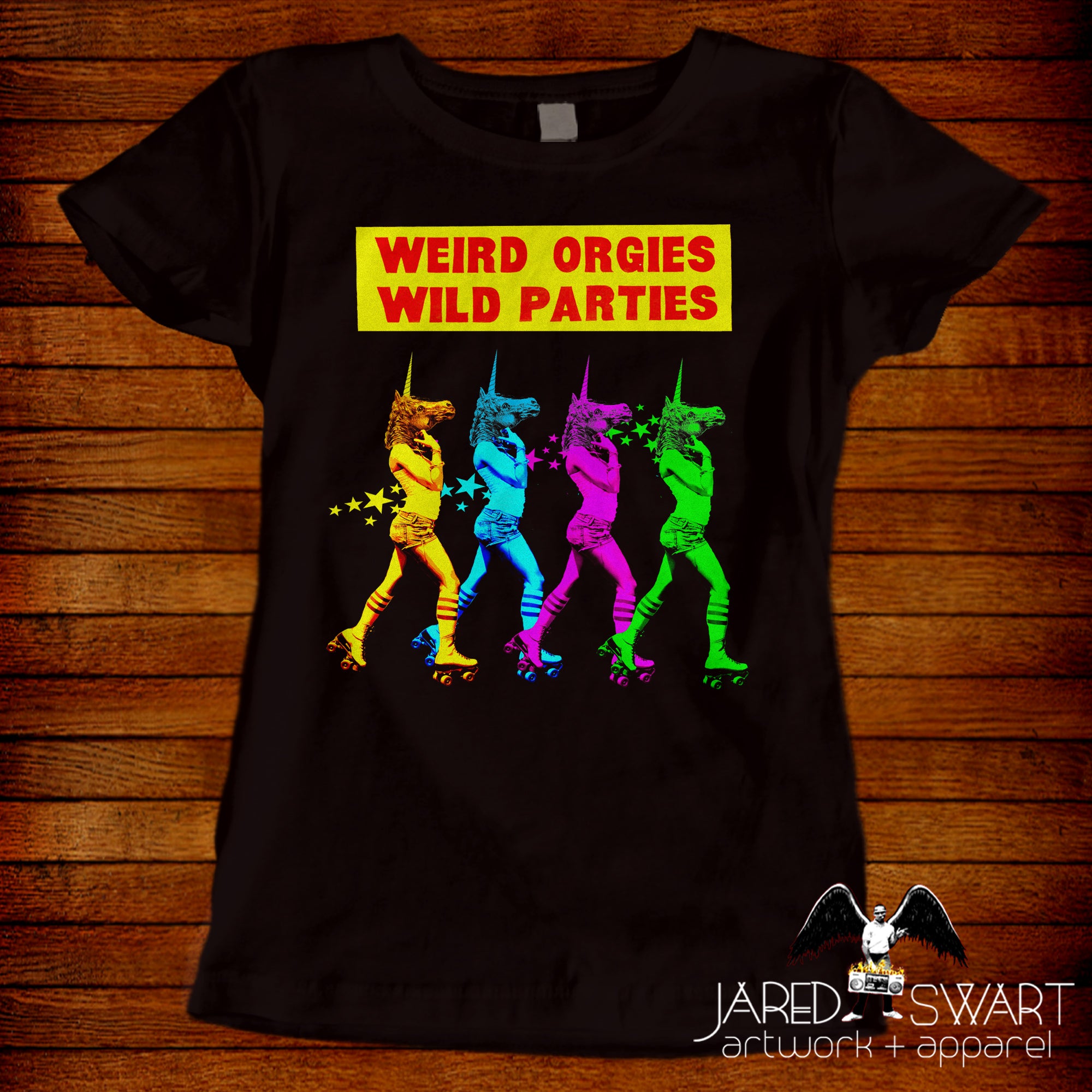 Art Show 2021 tee: "Weird Orgies Wild Parties"