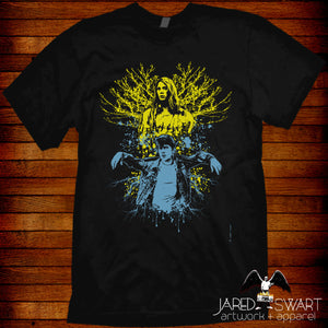 Badlands T-shirt original artwork by Jared Swart inspired by the 1973 movie