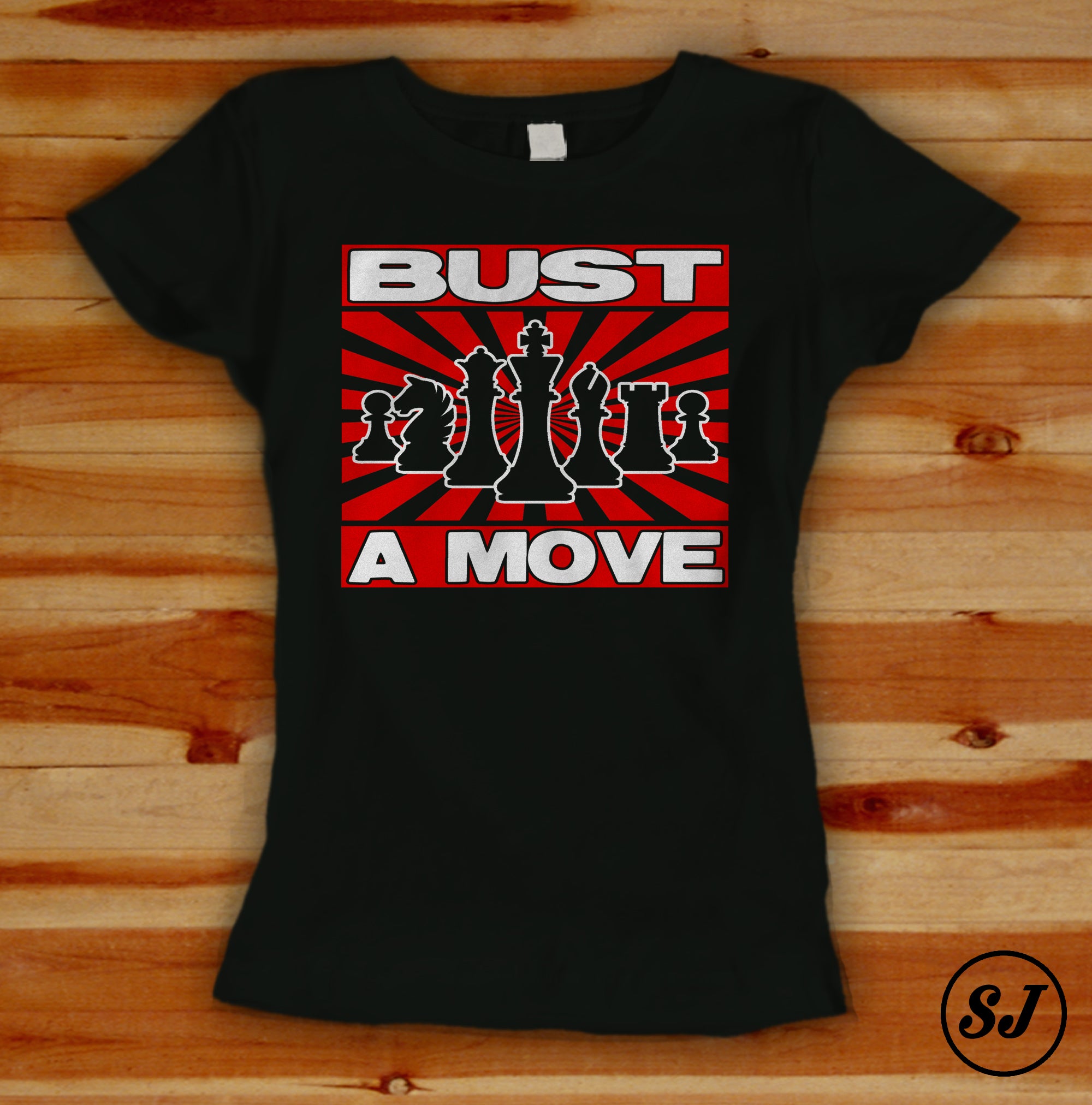 Sj Bust a Move chess tee