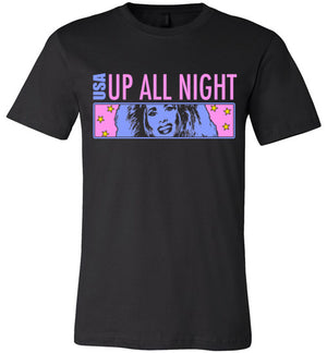 USA Up All Night! T-shirt retro 80s/90s Super Softee light weight
