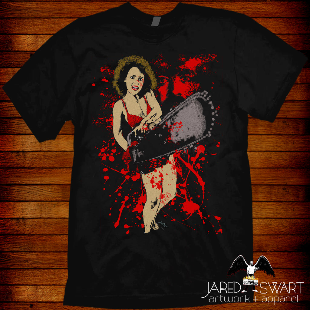 Hollywood Chainsaw Hookers T-shirt VHS 