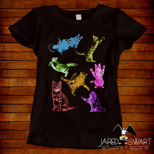 Kitty cat collage t-shirt