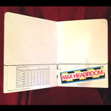 Vintage 80's Max Headroom school folder