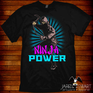 Ninja Power 80s T-shirt retro NES VHS
