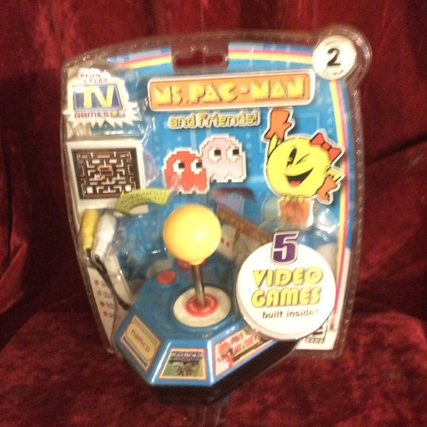 NEW Jakks Pacific Namco Ms Pac Man Plug & Play TV Game 5 vintage