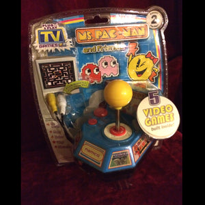 NEW Jakks Pacific Namco Ms Pac Man Plug & Play TV Game 5 vintage arcade games