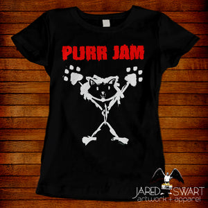Cat World parody T-Shirt Purr Jam