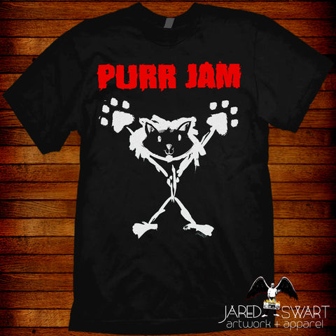 Cat World parody T-Shirt Purr Jam