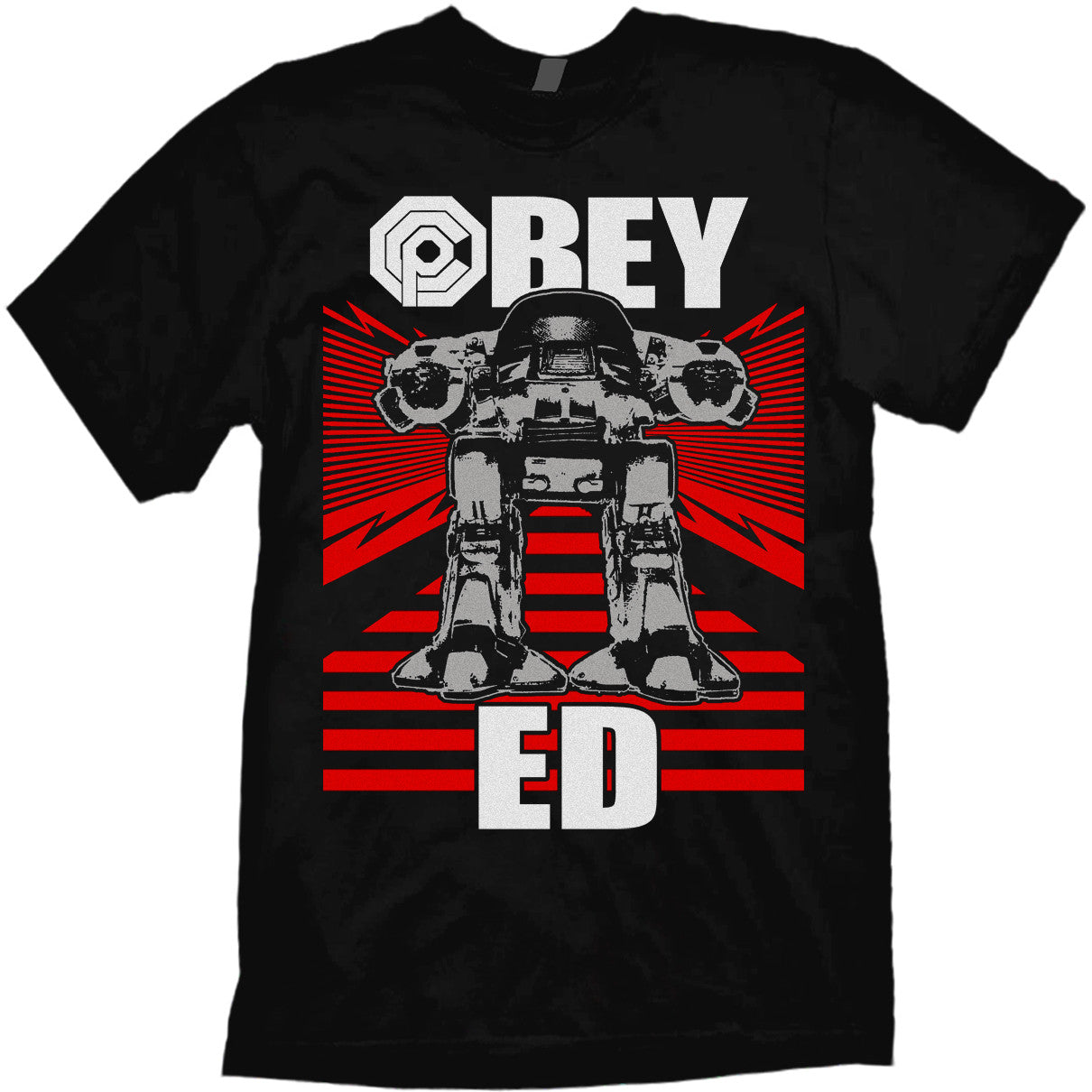 Robocop T-shirt "Obey Ed" by Jared Swart based on the 1987 cult classic
