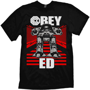 Robocop T-shirt "Obey Ed" by Jared Swart based on the 1987 cult classic