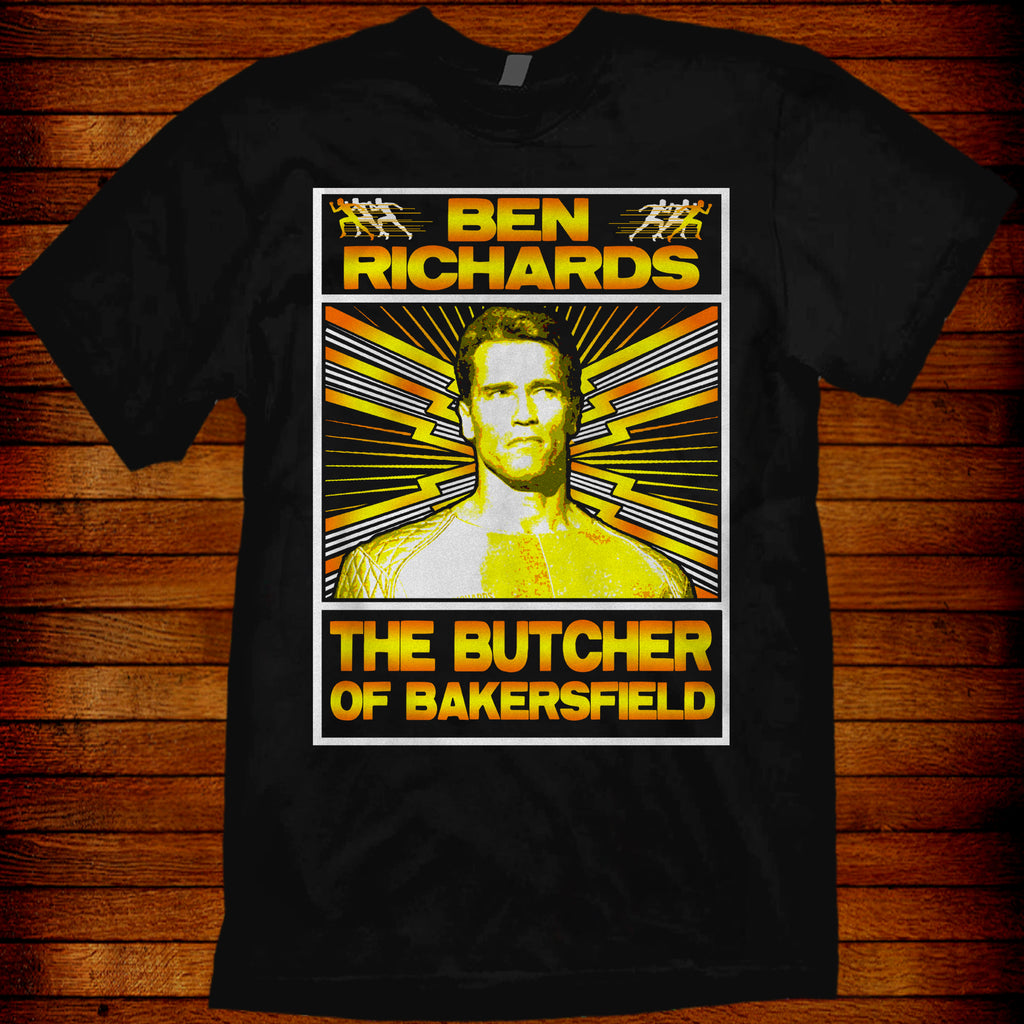 Ben Richards T-shirt based on the Arnold Schwarzenegger 80s movie Running Man