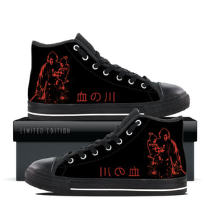 Shogun Assassin Custom Designer High Top Shoes by Jared Swart "Rivers of Blood"