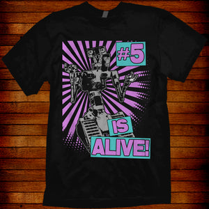 Short Circuit #5 Is Alive. 80s Retro styled T-shirt. 1986 