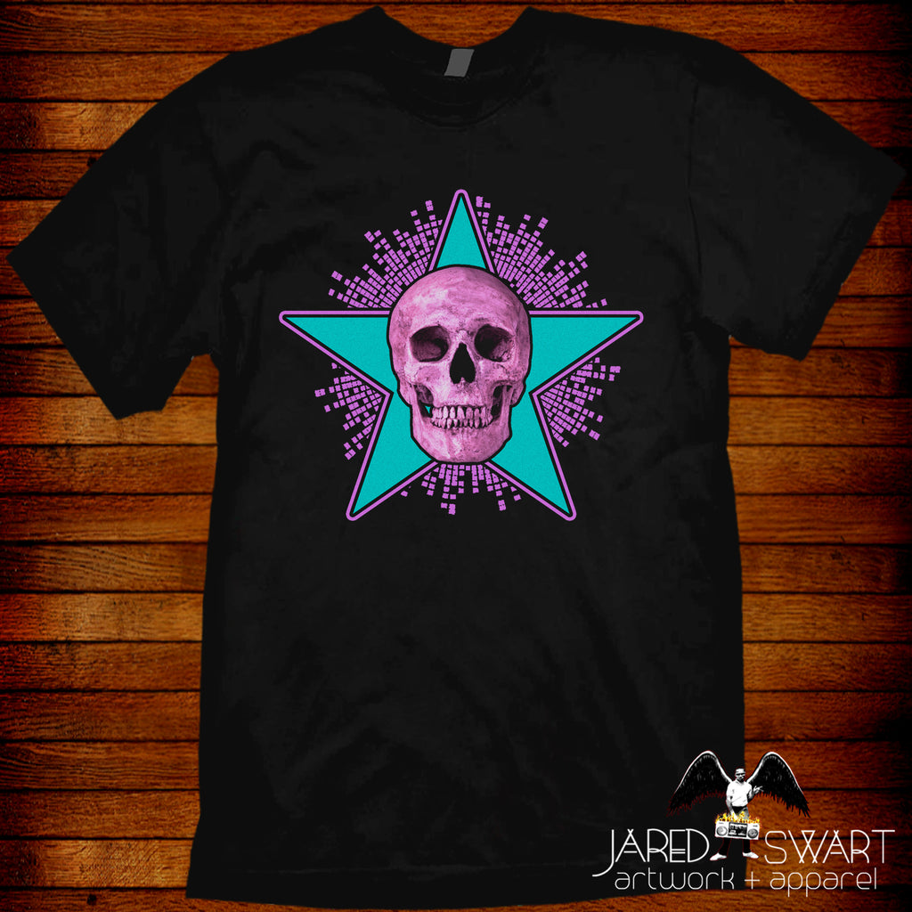 artist 80s t-shirt skull star Jared Swart