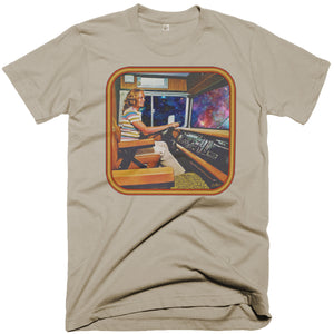 Psychedelic 70's Retro T-shirt "Space Trucker" Artwork by Jared Swart