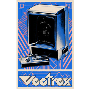 Vectrex retro video game console poster art print 11x17