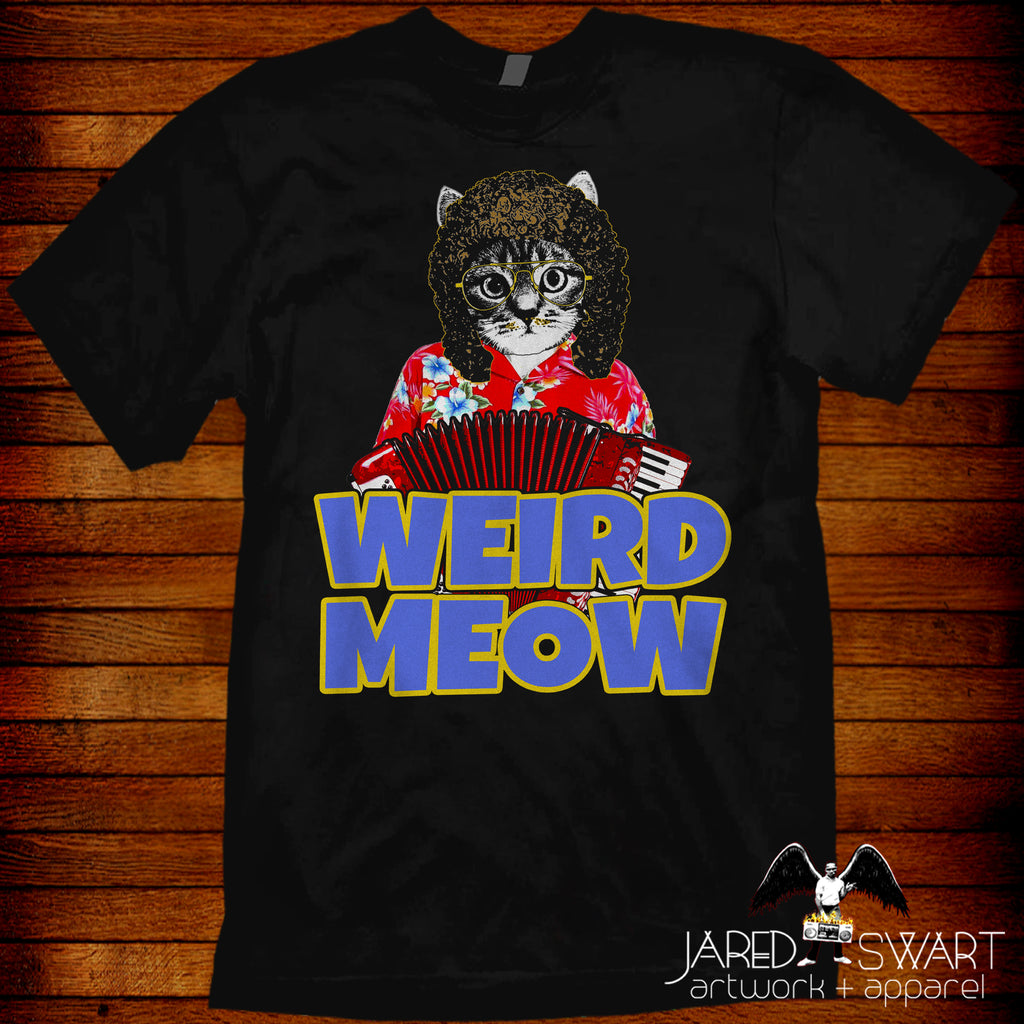 Cat World parody T-shirt Weird Meow